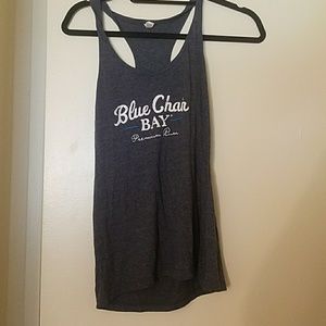Blue chair rum racetrack tank top